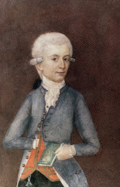 Portrait of Wolfgang Amadeus Mozart by Johann Nepomuk della Croce